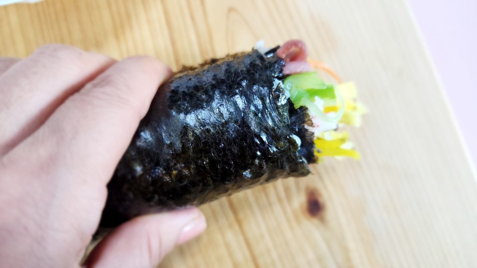 식감이 살아있는 햇반발아현미밥으로 직장인도시락 점심메뉴 꽃잎김밥 만들기