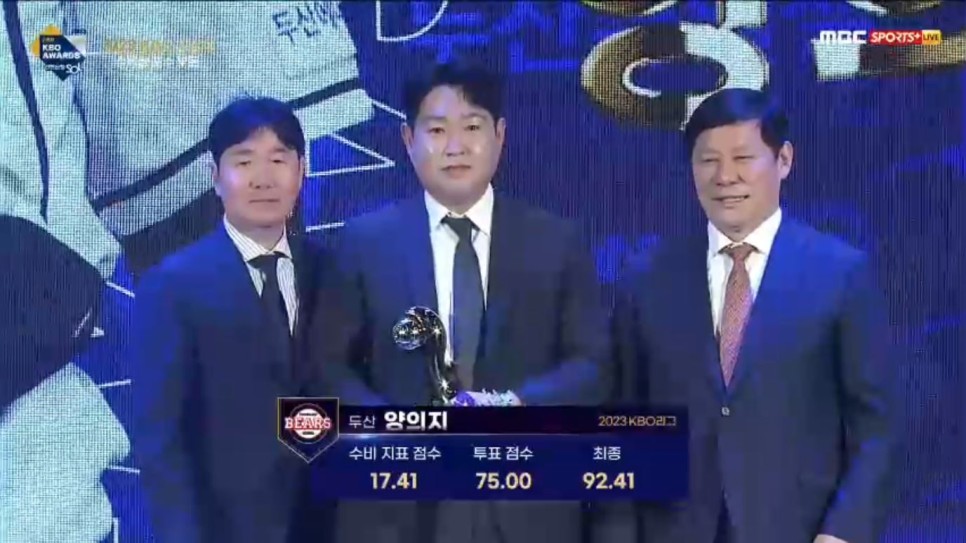 2023 신한은행 SOL KBO 시상식 수상자