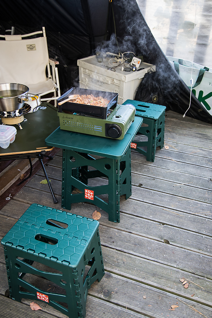 쿠쿠리쿠 접이식 테이블 체어 캠핑 차박 피크닉 원터치 폴딩테이블