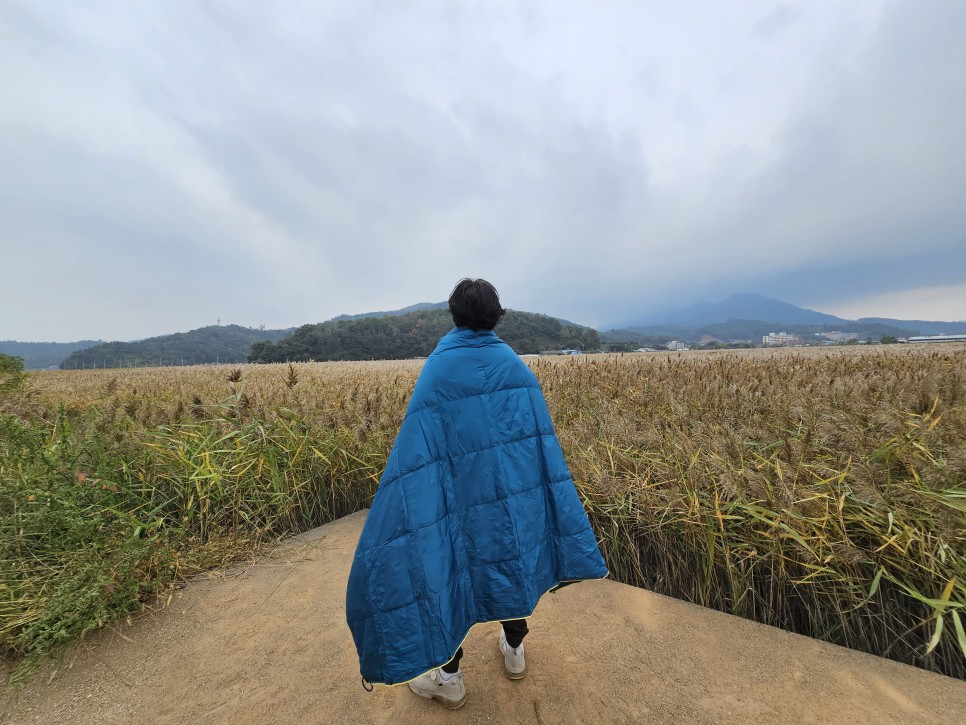 4몬스터 덕다운 캠핑 블랭킷 여행 휴대용 이불 캠핑판초로 굿