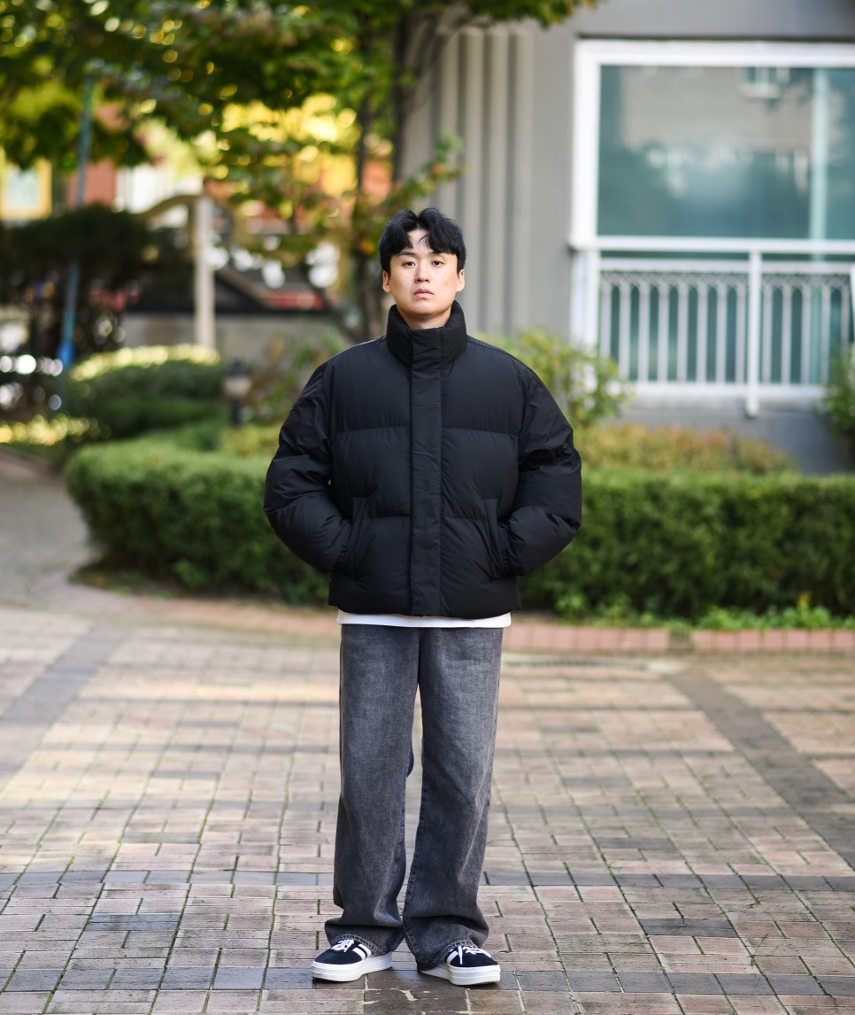 무신사 스탠다드 남자 데일리 푸퍼 숏패딩 자켓 겨울 코디 OOTD