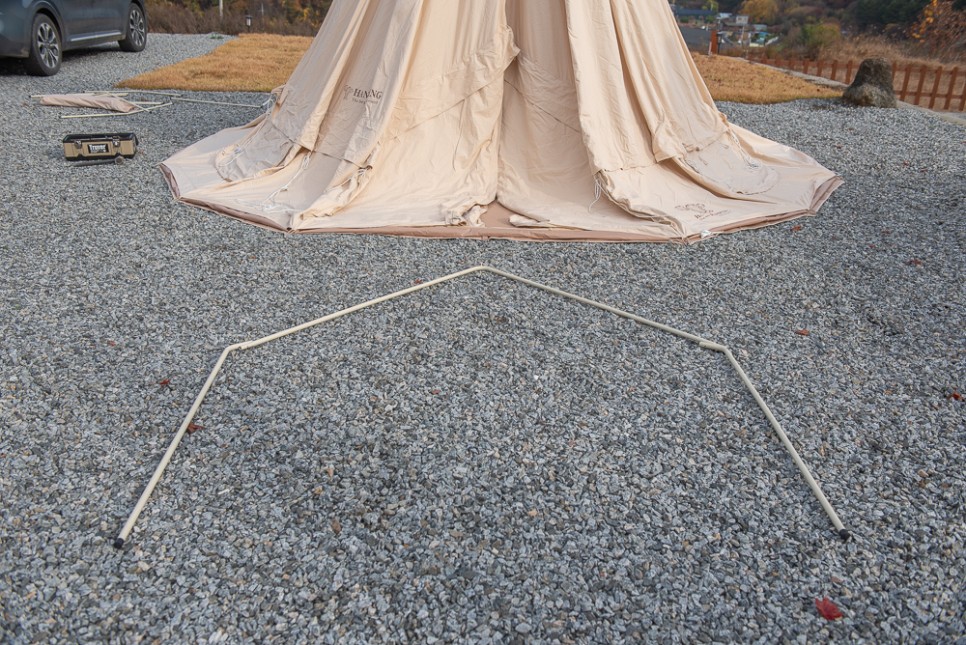 겨울 캠핑 장박 텐트 한스캠핑 벨텐트 에스파스 + 유니돔 면텐트 선택