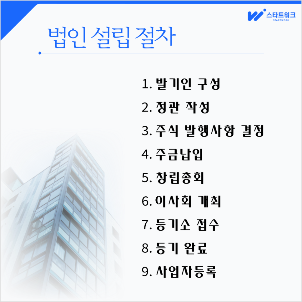 법인설립 조건 절차 한눈에 총정리