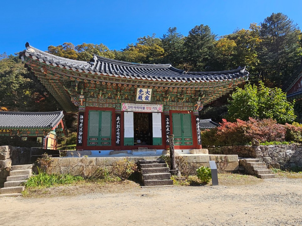 홍천 수타사 단풍 이번 주 절정, 공작산 생태숲 걷기 좋은 곳