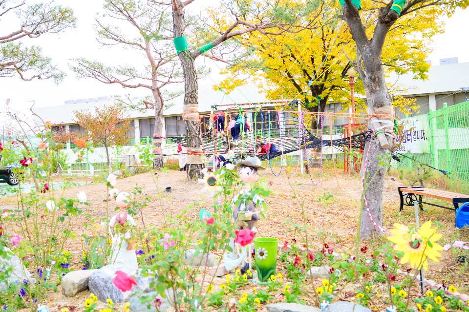 생태놀이 초등학교 숲 놀이터 설치