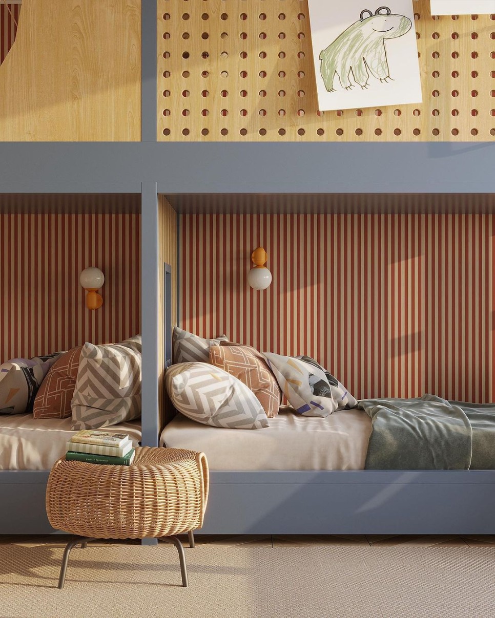 아이방 인테리어 팁 꾸미기 형제 침대와 무민 포스터 활용한 플레이룸