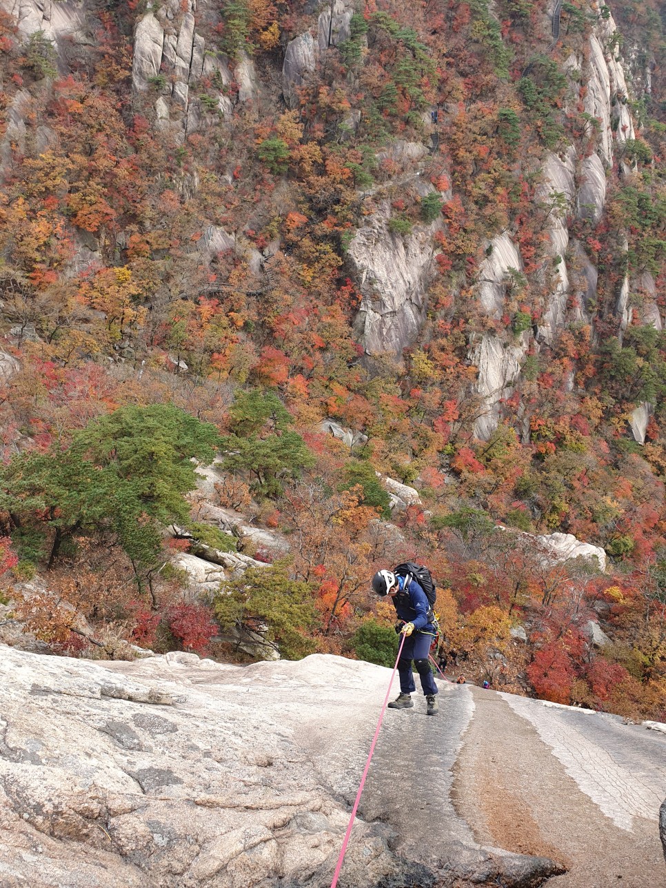 북한산 등산, 백운대 단풍 릿지 (파랑새릿지~ 백운대 ~ 김계남릿지~서벽밴드 ~ 시발클럽)