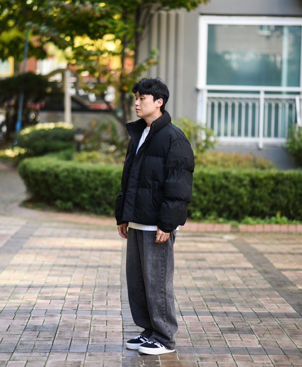 무신사 스탠다드 남자 데일리 푸퍼 숏패딩 자켓 겨울 코디 OOTD