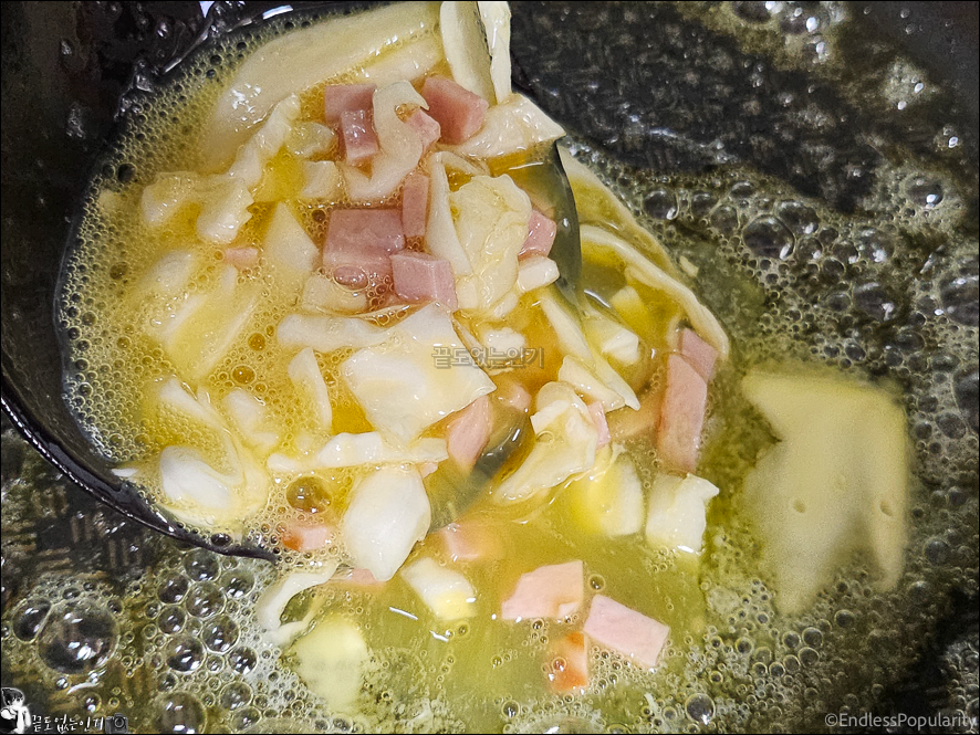 초간단 길거리 양배추 토스트 레시피 햄 계란 토스트 만들기 원팬토스트