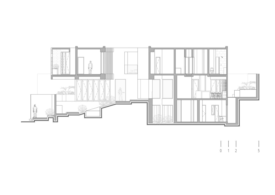살아있는 유기체 구조로 계획한 도시주택, Sexta House by All Arquitectura