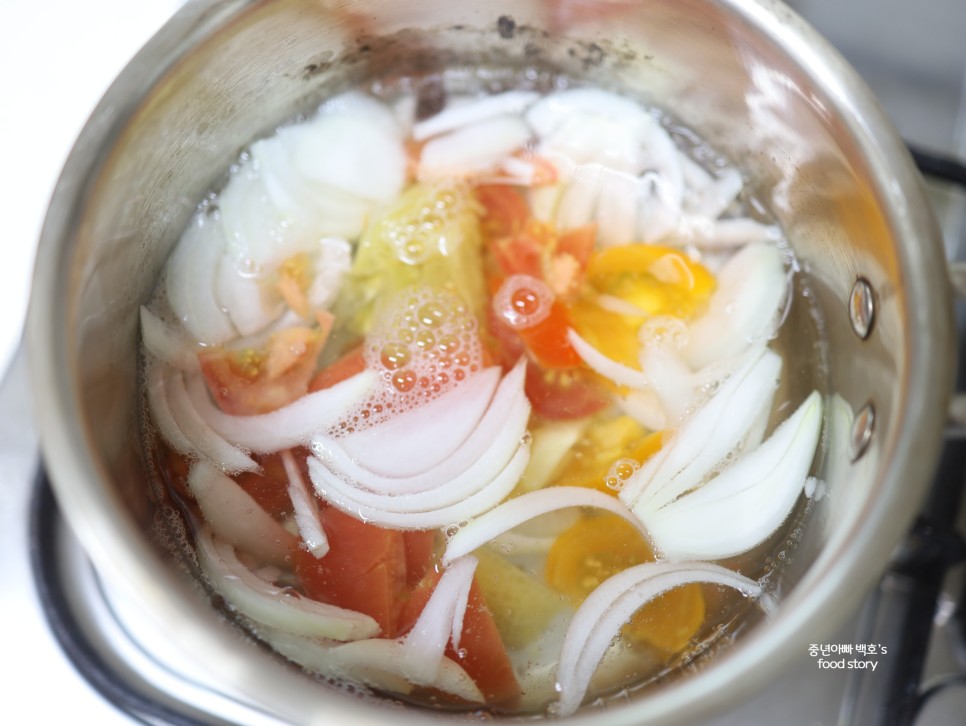 토마토 라면 맛있게 끓이는법 콩나물 해장라면 레시피