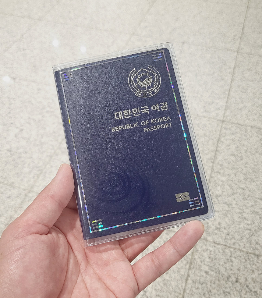 자개박 투명 여권케이스 베트남에서 더 이쁘네요~