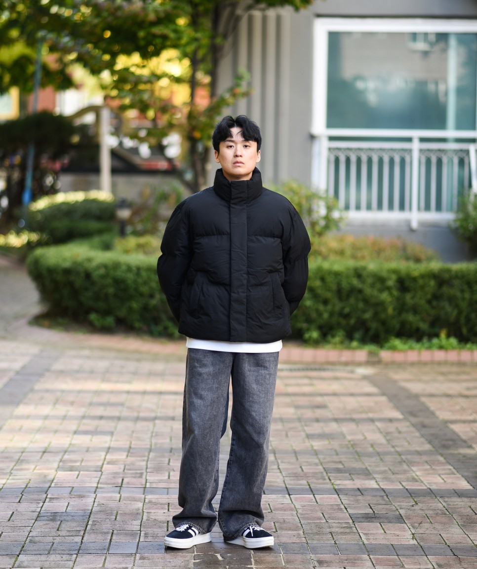 무신사 스탠다드 남자 데일리 푸퍼 숏패딩 자켓 겨울 코디 OOTD