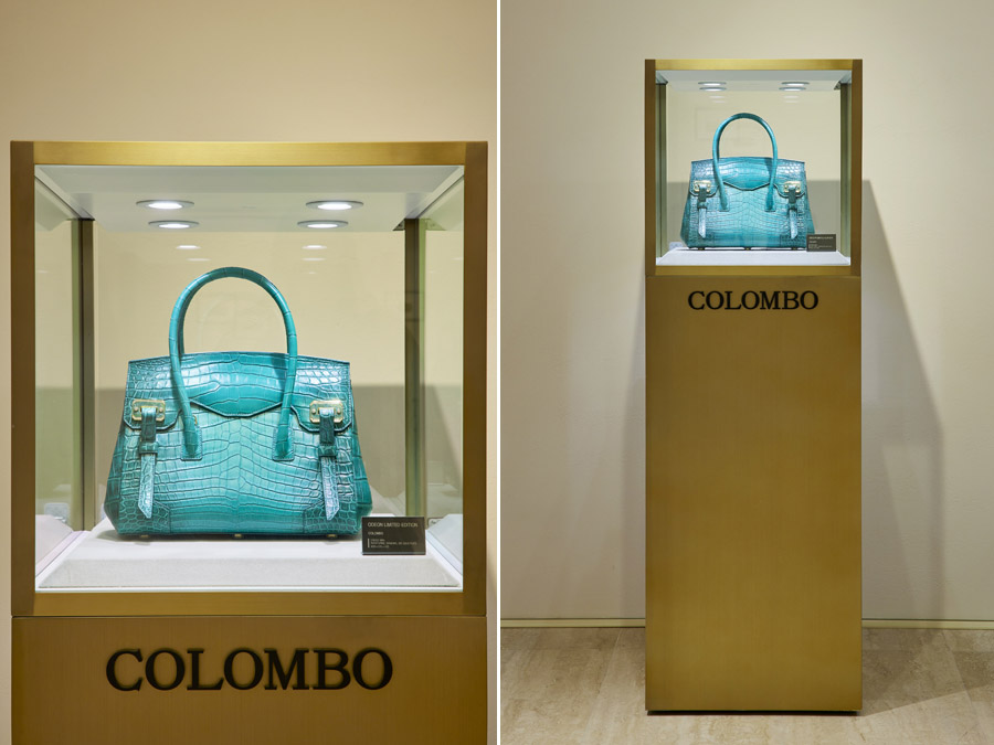 명품 가방 브랜드 콜롬보(COLOMBO) 매장 현대백화점 압구정 본점 여성 토트백 오데온 백