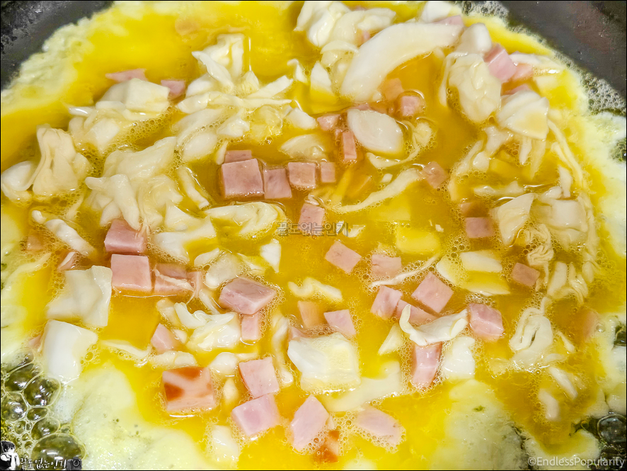 초간단 길거리 양배추 토스트 레시피 햄 계란 토스트 만들기 원팬토스트