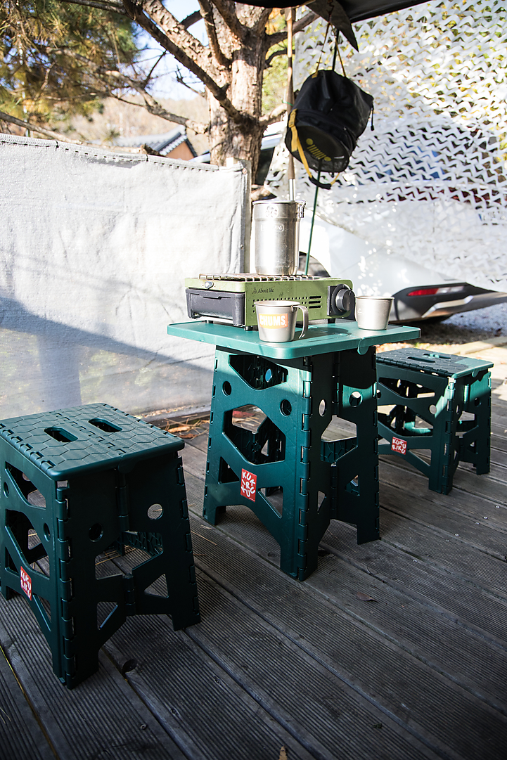 쿠쿠리쿠 접이식 테이블 체어 캠핑 차박 피크닉 원터치 폴딩테이블