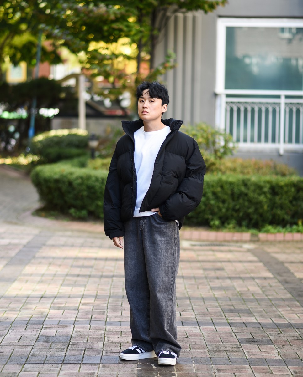 무신사 스탠다드 남자 데일리 푸퍼 숏패딩 자켓 겨울 코디 OOTD