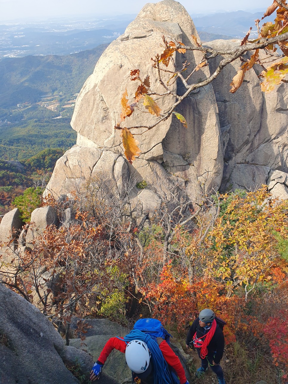 북한산 등산, 백운대 단풍 릿지 (파랑새릿지~ 백운대 ~ 김계남릿지~서벽밴드 ~ 시발클럽)