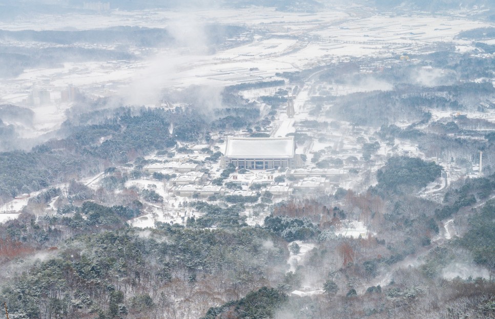 천안 흑성산 전망대 등산 코스, 겨울 풍경 사진