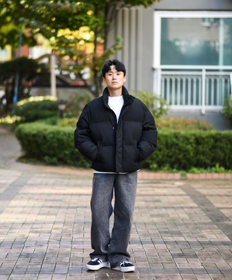 무신사 스탠다드 남자 데일리 푸퍼 숏패딩 자켓 겨울 코디 OOTD