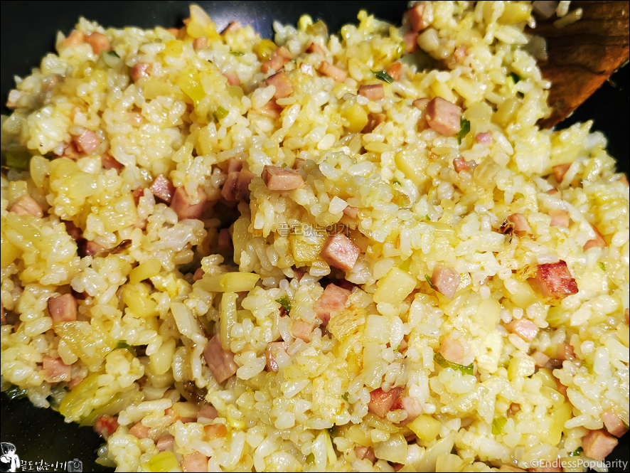 햄야채볶음밥 만들기 카레 햄 볶음밥 레시피 계란덮밥 요리