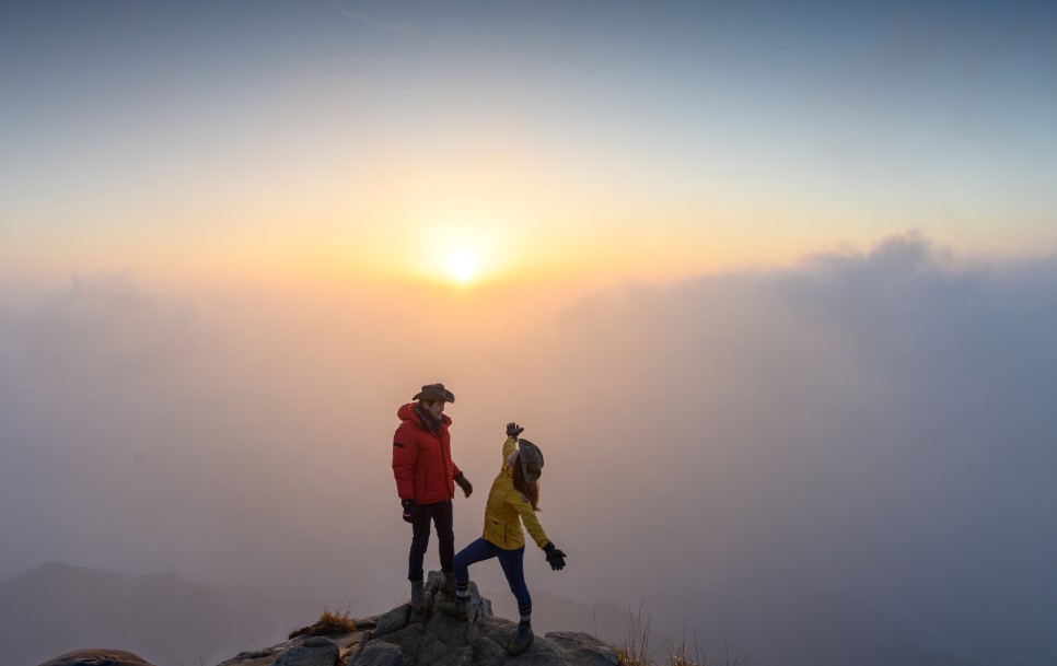 대둔산 일출, 최단 등산코스 태고사로 올라 만난풍경