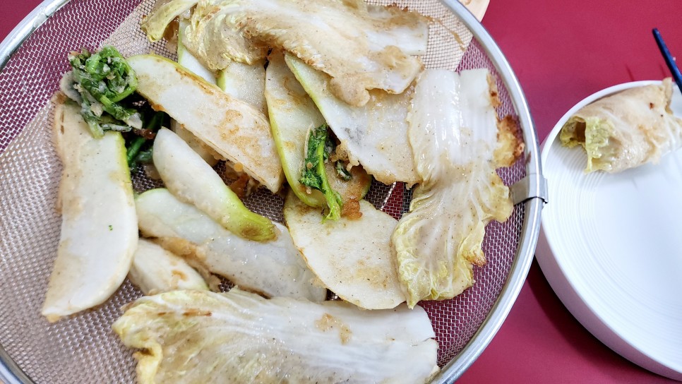 건강밥상 사찰음식 배우기 배추전 만드는법 무전 만들기 가을제철음식 무요리