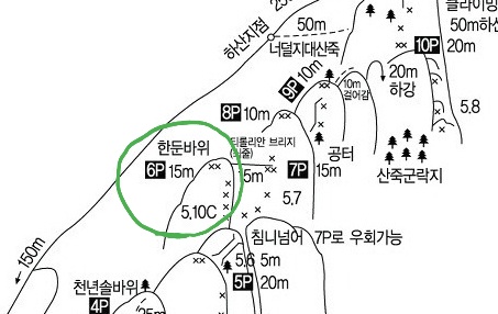 대둔산 등산, 솔내음길(1~5P) & 구조대길(칠성바위, 4p~9P) 릿지