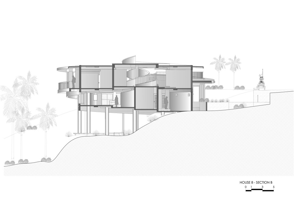 평범을 거부하다! 8자 나선형 구조의 발리 주택, The Loop Residence by Alexis Dornier