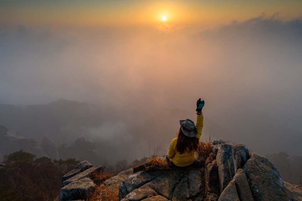 대둔산 일출, 최단 등산코스 태고사로 올라 만난풍경