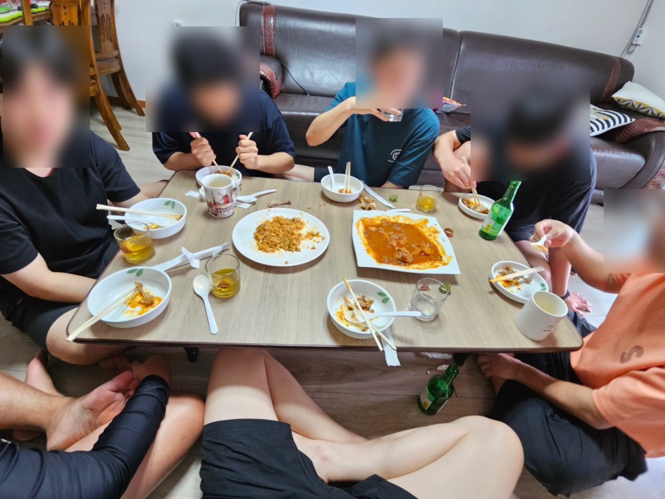 여름휴가 산과 노을 바다가 예뻣던 태안 산과바다펜션 다녀옴, 풍전뚝집 어죽 후기도 있음