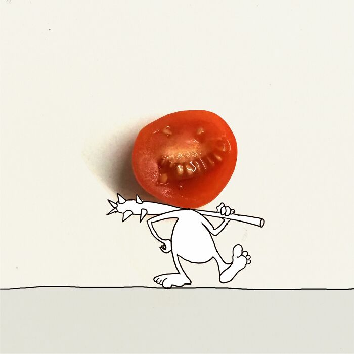 나쁜 토마토의 반전 매력, 캐릭터 일러스트 그림