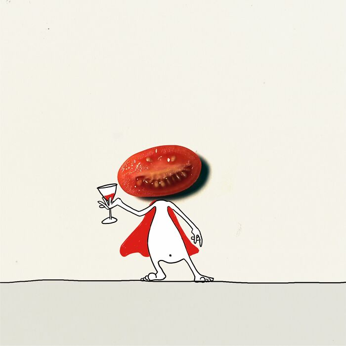 나쁜 토마토의 반전 매력, 캐릭터 일러스트 그림