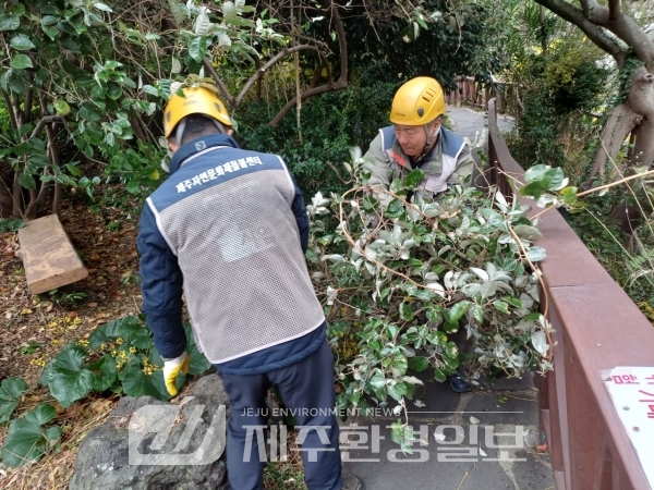 제주자연문화재돌봄센터, ‘용연’ 탐방로 환경 개선