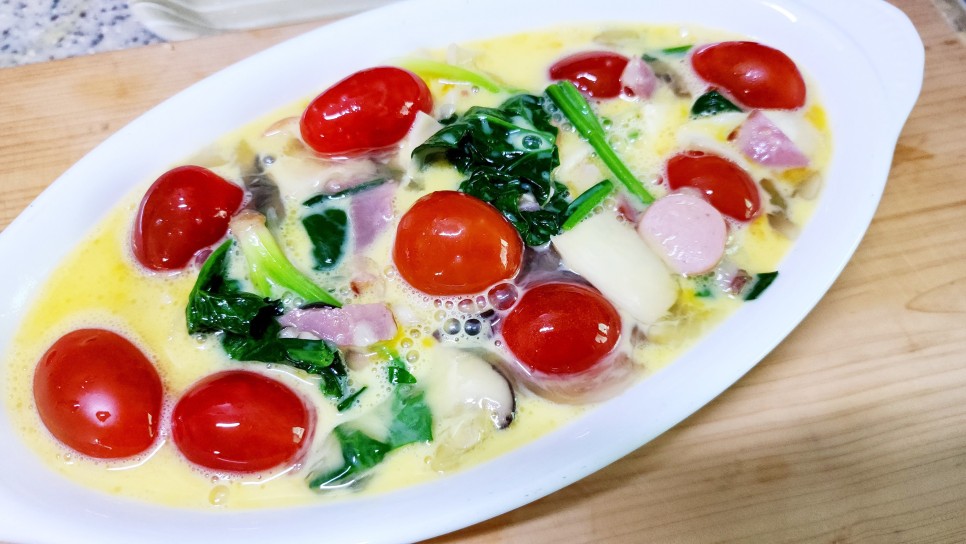 시금치 프리타타 다이어트 점심메뉴 계란오믈렛 시금치피자 치즈 오믈렛 만들기