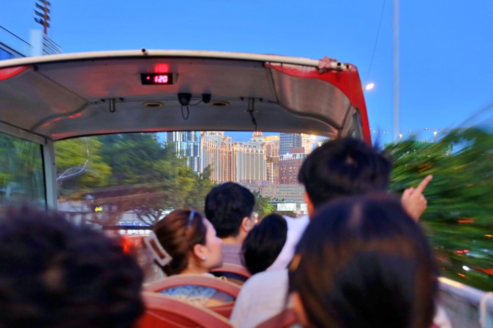 마카오 여행 나이트 야경 투어 분수쇼 쉽게 보는 방법 오픈탑 버스 후기