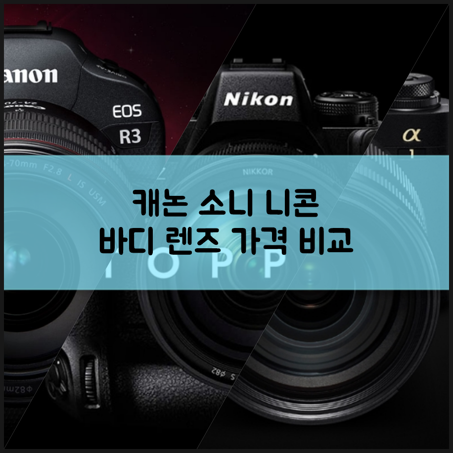 디지털 카메라 브랜드 캐논 소니 니콘 바디 렌즈 가격 비교