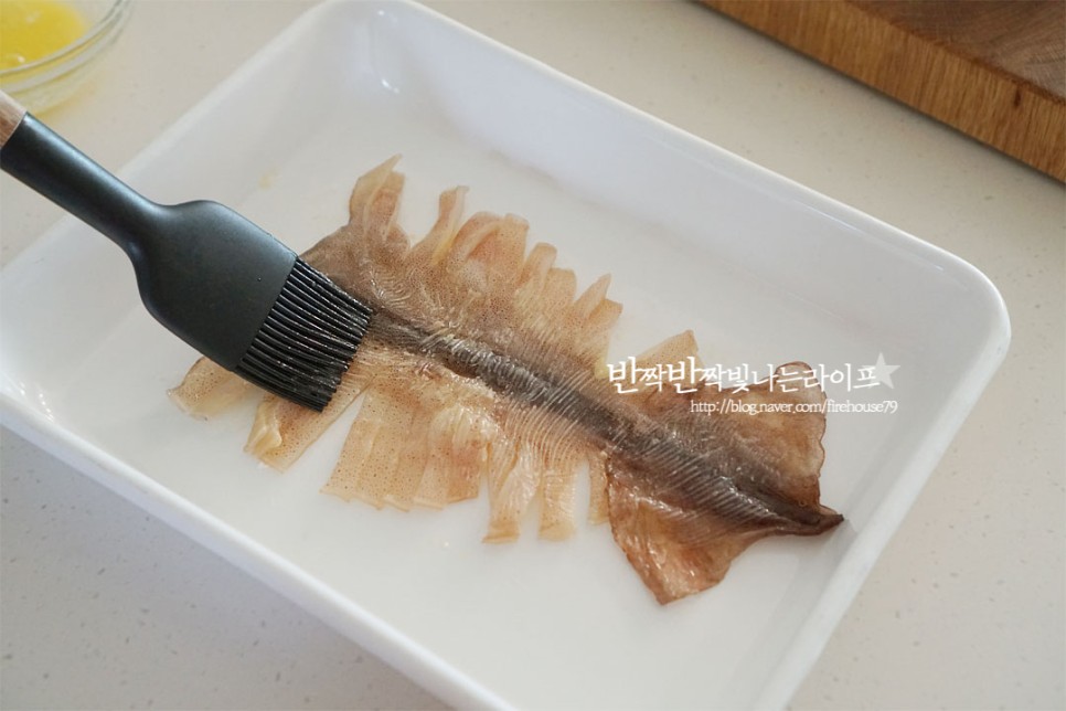 반건조 오징어 버터구이 에어프라이어 오바다 피데기 반건조오징어 굽기