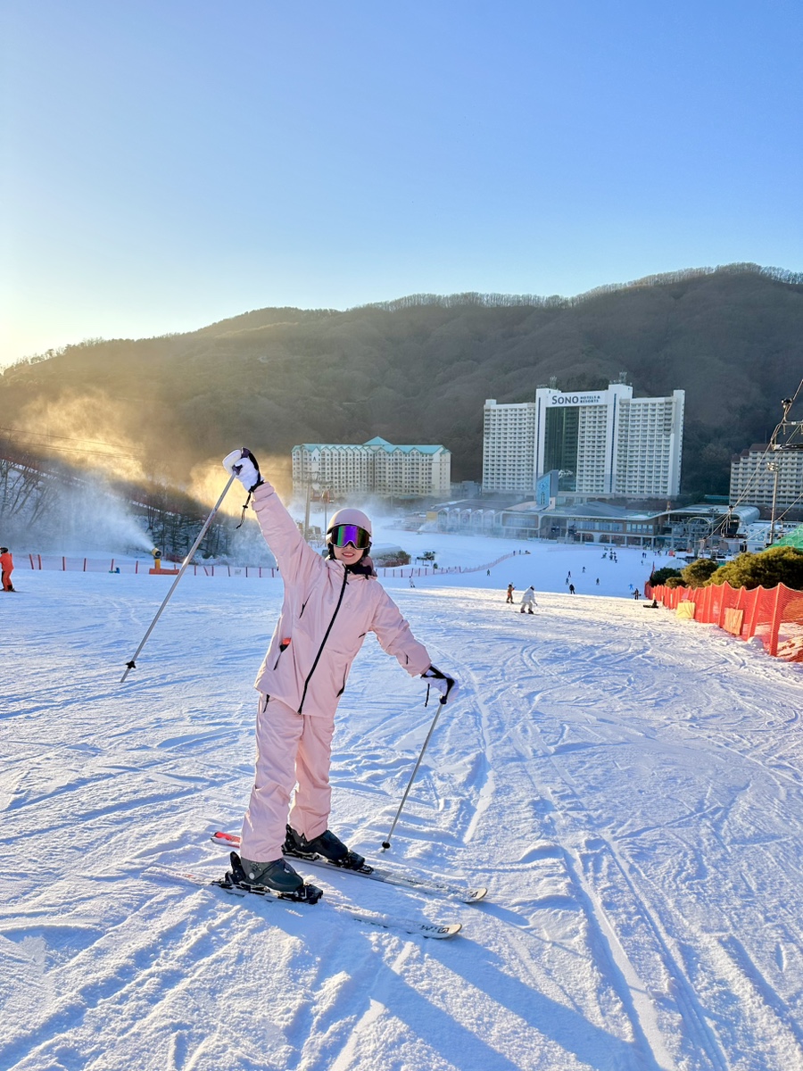 홍천 비발디파크 셔틀버스 예약, 여성 보드복 스키복 세트, 고글 헬멧 장갑 스키장 언박싱ㅋㅋ