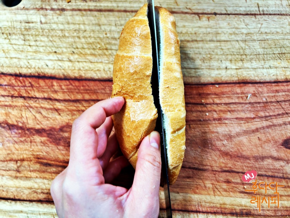 냉동 소금빵 에어프라이어 데우기 소금빵 해동 전참시 미노이 소금빵 샌드위치 만들기