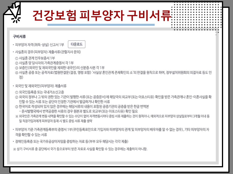 건강보험 피부양자 자격상실 및 등록방법 알아보기