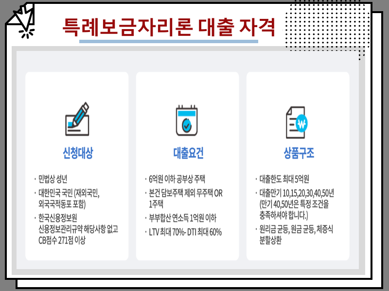 특례보금자리론 금리 인상 및 대출 자격 :: 신청기간