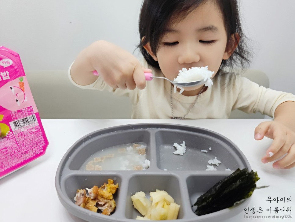 연년생 딸들의 유아식 식단, 푸디버디 어린이 즉석밥과 한우설렁탕으로 준비 끝 :)