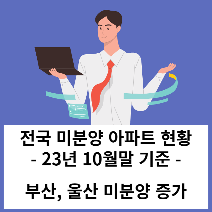 전국 미분양 아파트 변동 현황(23.10월) - 부산 울산 아파트 미분양증가