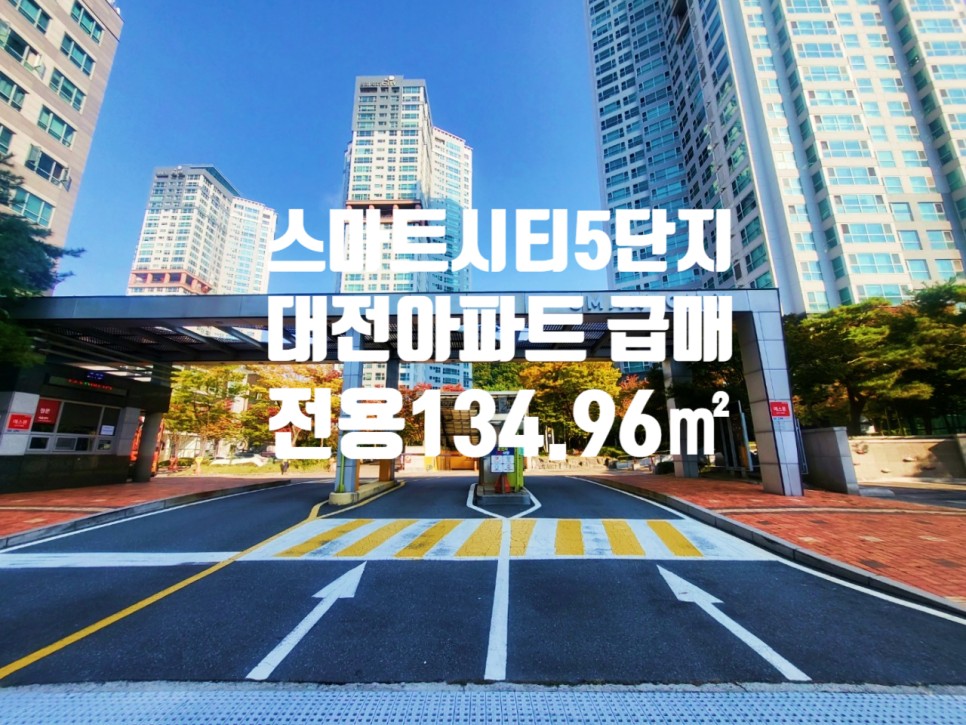 대전 도룡동 스마트시티5단지 아파트 급매 17억(전용 134.96㎡)