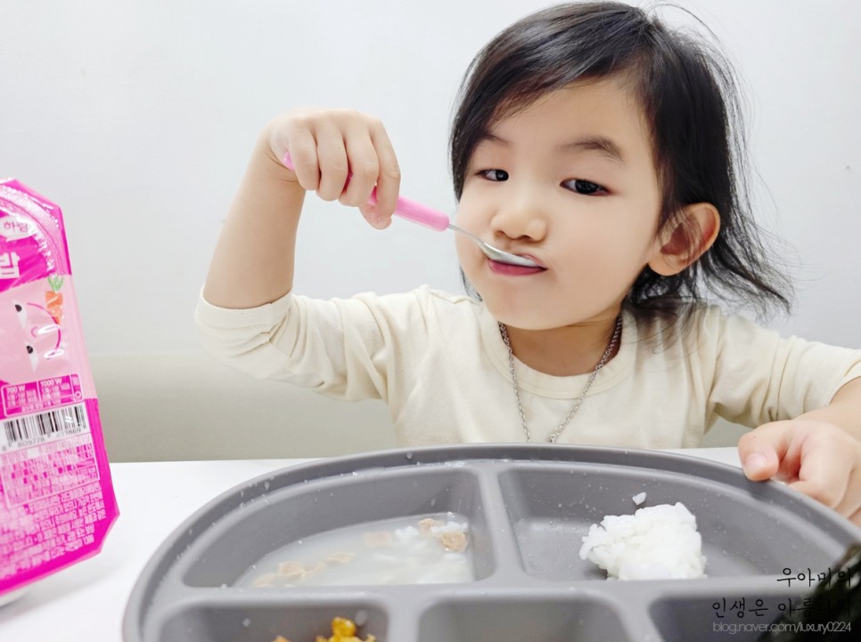 연년생 딸들의 유아식 식단, 푸디버디 어린이 즉석밥과 한우설렁탕으로 준비 끝 :)