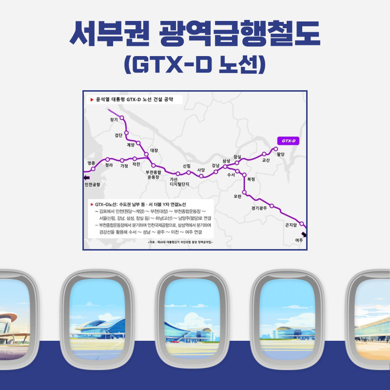 서부권 광역급행철도 GTX-D Y 노선 정보