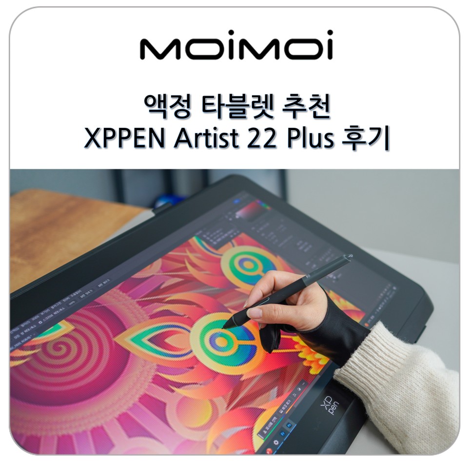 엑스피펜 액정 타블렛 추천 22인치 모니터 적용된 XPPEN Artist 22 Plus 후기