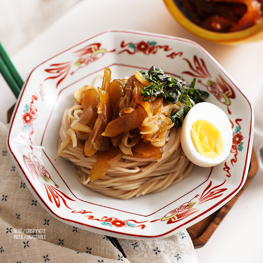 울외장아찌 들기름 비빔국수 레시피