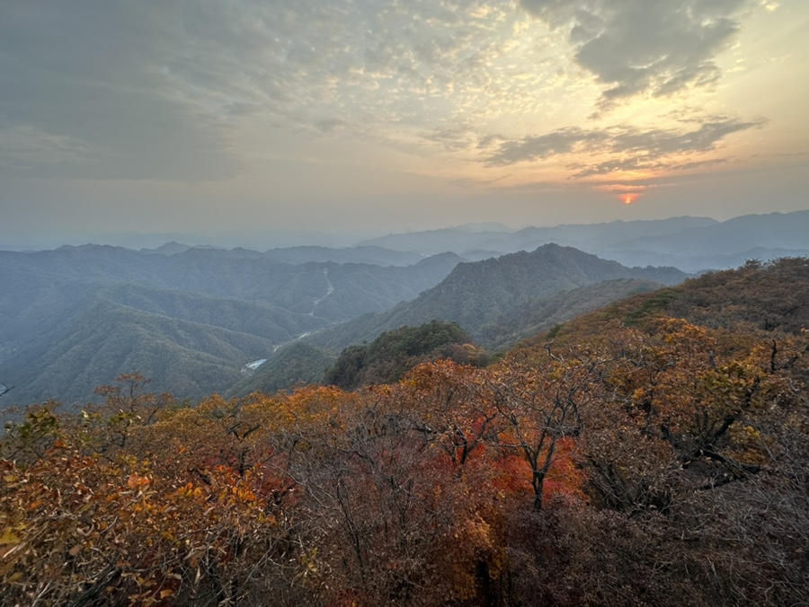 홍천 횡성 운무산 최단코스 청량저수지